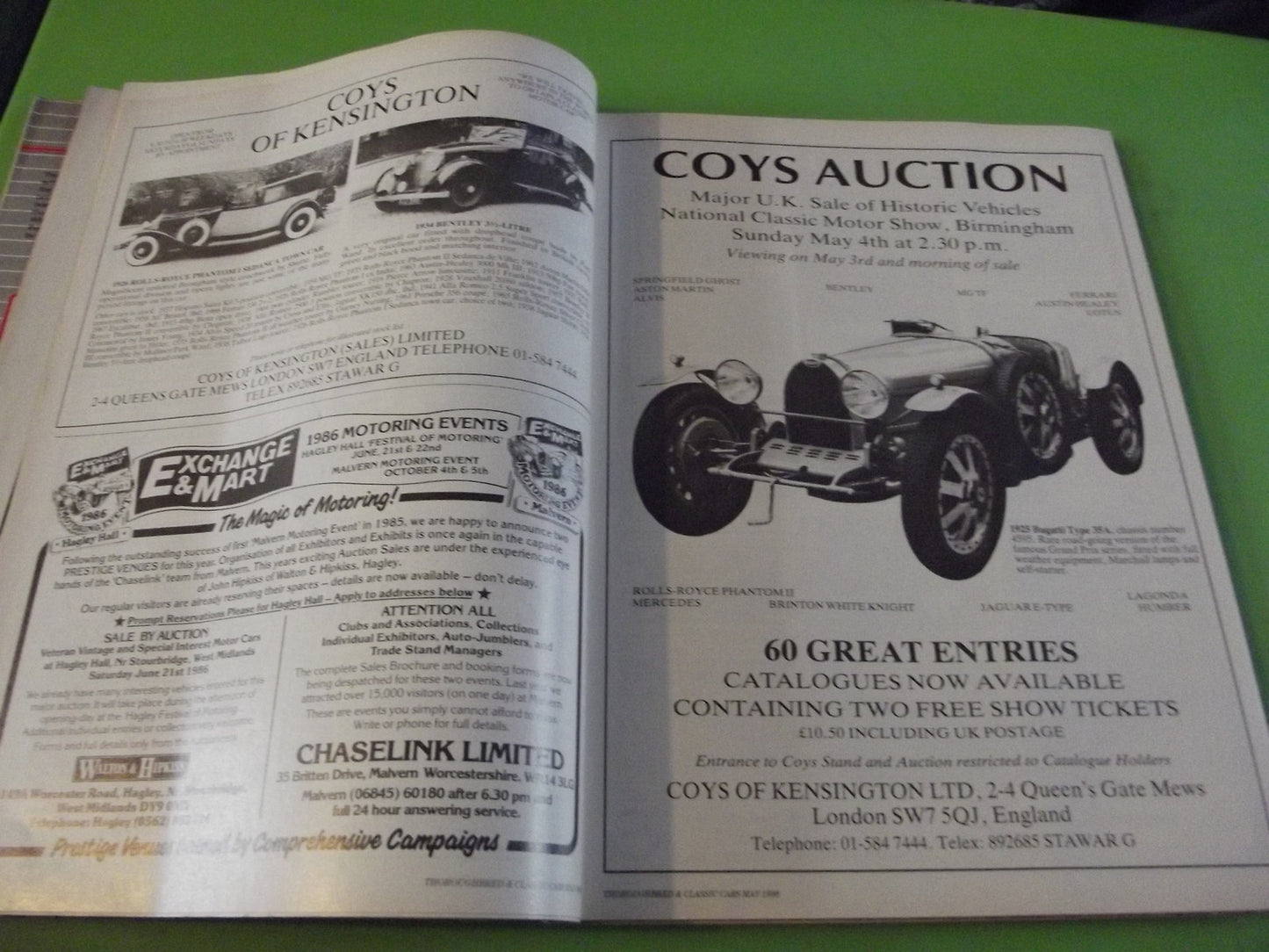 THOROUGHBRED AND CLASSIC CARS MAGAZINE MAY 1986 #C43