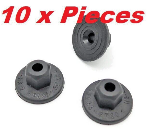SKODA UNTHREADED PLASTIC NUT ENGINE COVER UNDERTRAY SPLASHGUARD 8E0825265C 10pcs0