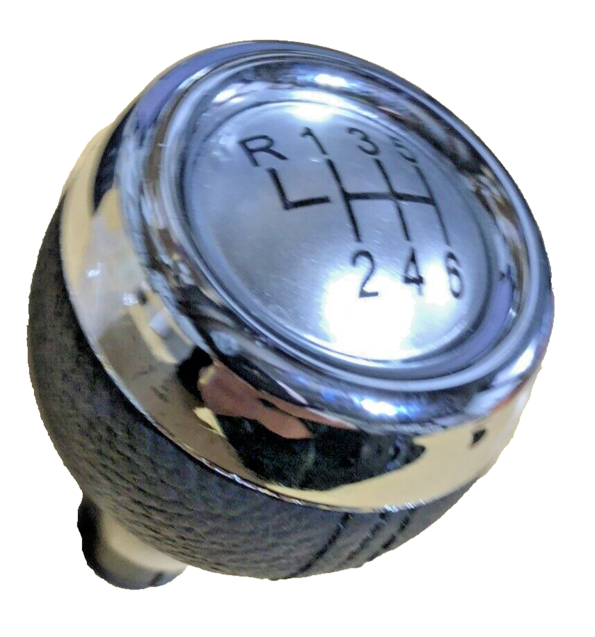 MINI 6 Speed Gear Shift Knob Soft Leather Silver Shift Pattern R55 R56 R57 R6013