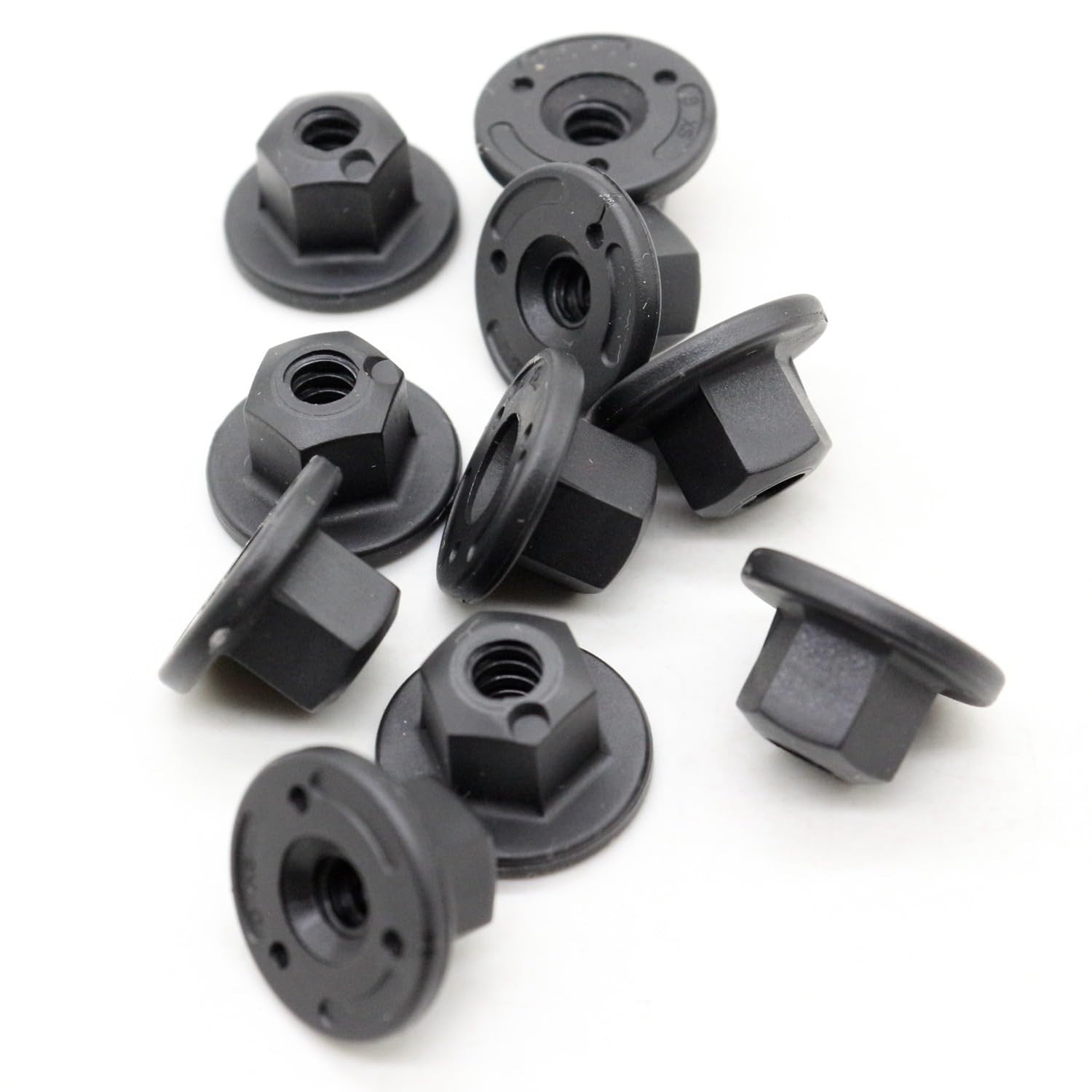 MINI Plastic Hex Nut Coarse Thread Fixing of Bodywork Trim Clip Panels - Pack 5.12
