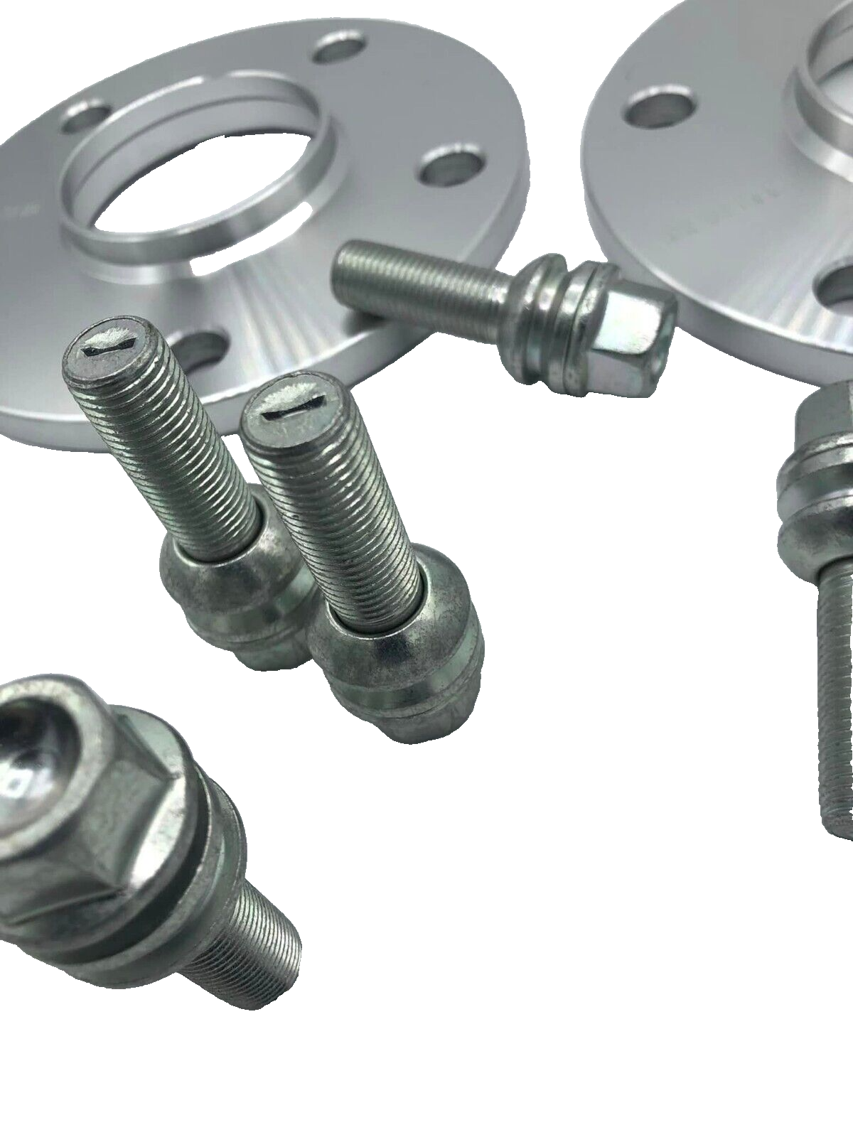 Porsche Wheel Spacers 15mm + Extended OE Bolts Set Of 4 in Silver 5x130 PSR9Line16
