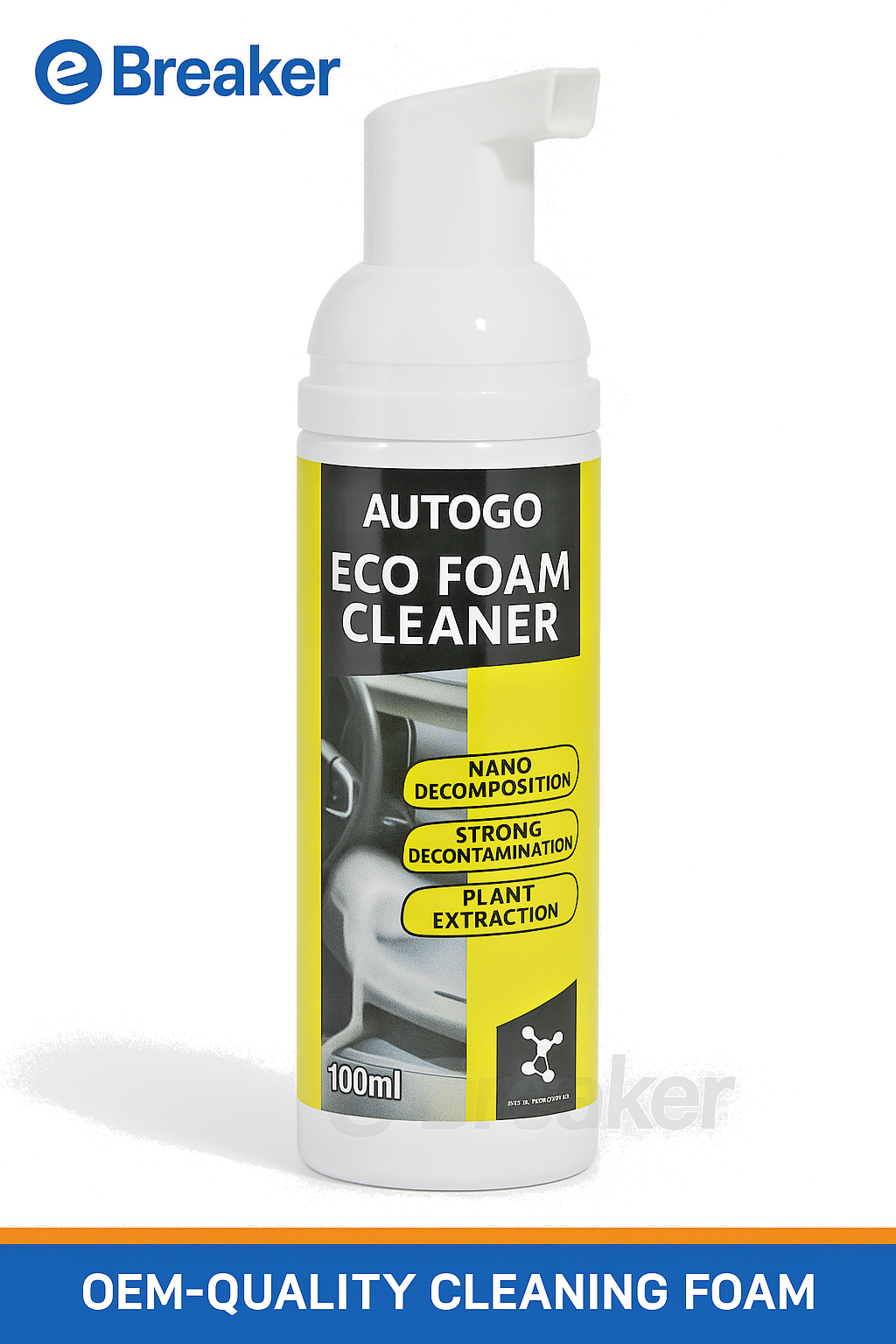 Deep Cleaning Foam Spray for Car Leather & Fabric – AUTOGO-Pro Lemon Fresh 100ml12