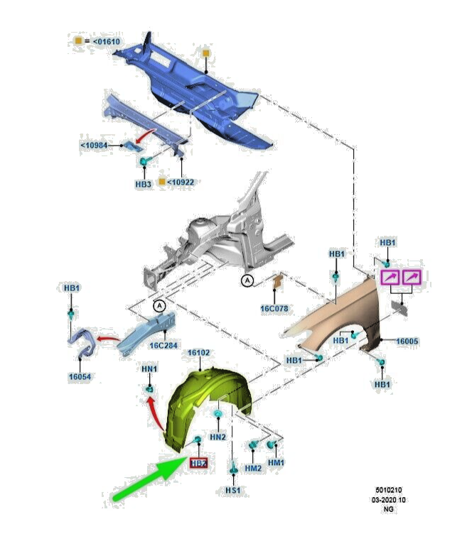 Ford Mondeo 5 Mustang Trim Fastener Clip # 520848515