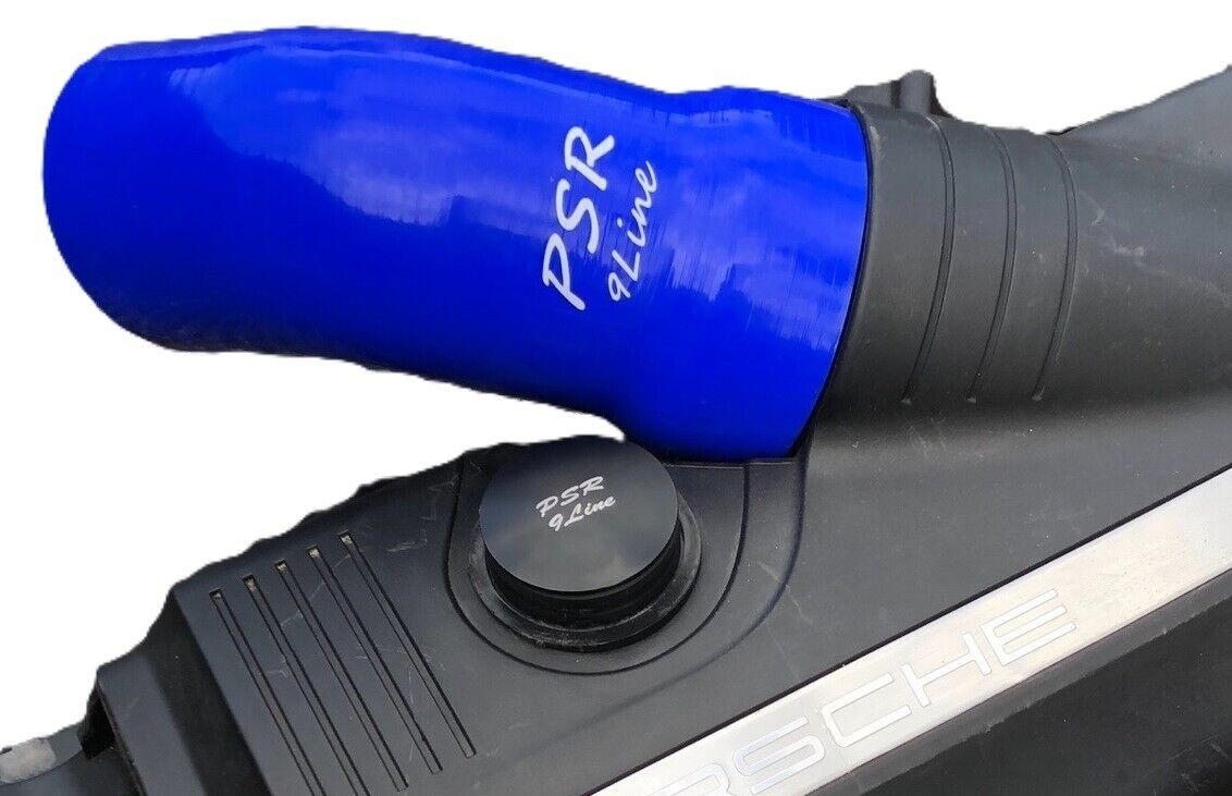 Porsche 997 Resonator Delete Air Box Modification with Blue Induction Pipe Plug16