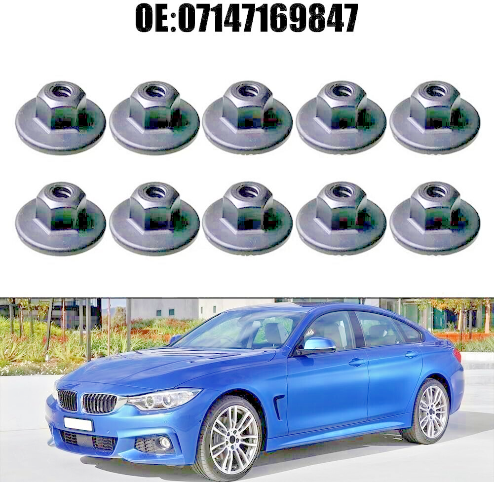 BMW MINI 10mm Hex Head Plastic Self-Threading Trim Fixing Nut Splash Gaurds 15pc14