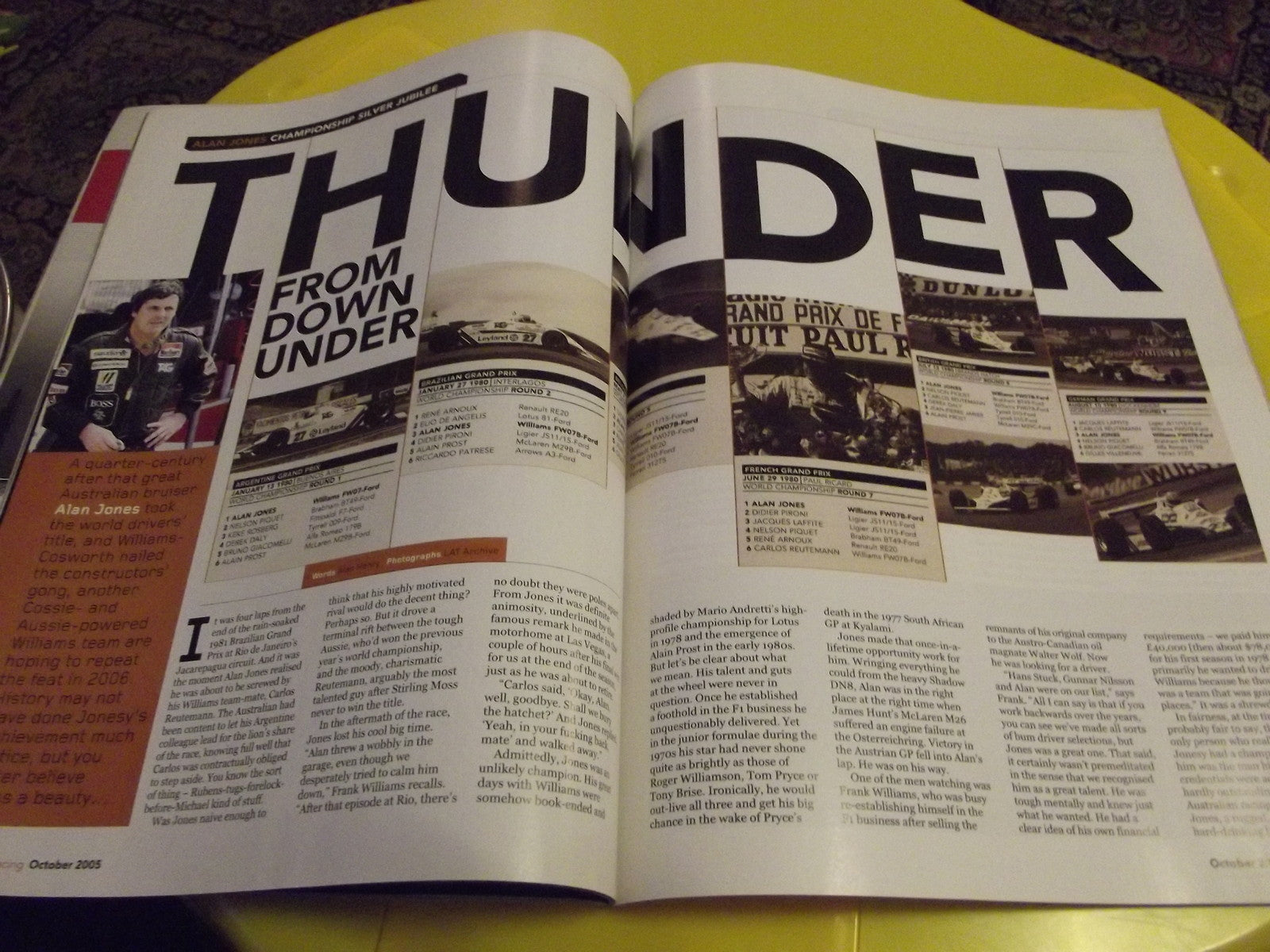 F1 RACING MAGAZINE OCTOBER 2005  #c33