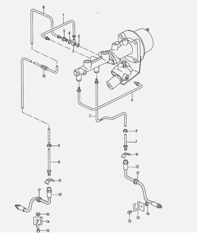 SKODA Brake Pipe Flexi Line Holding Spring Clip Bracket  # 4D0611715B -Pack Of 22