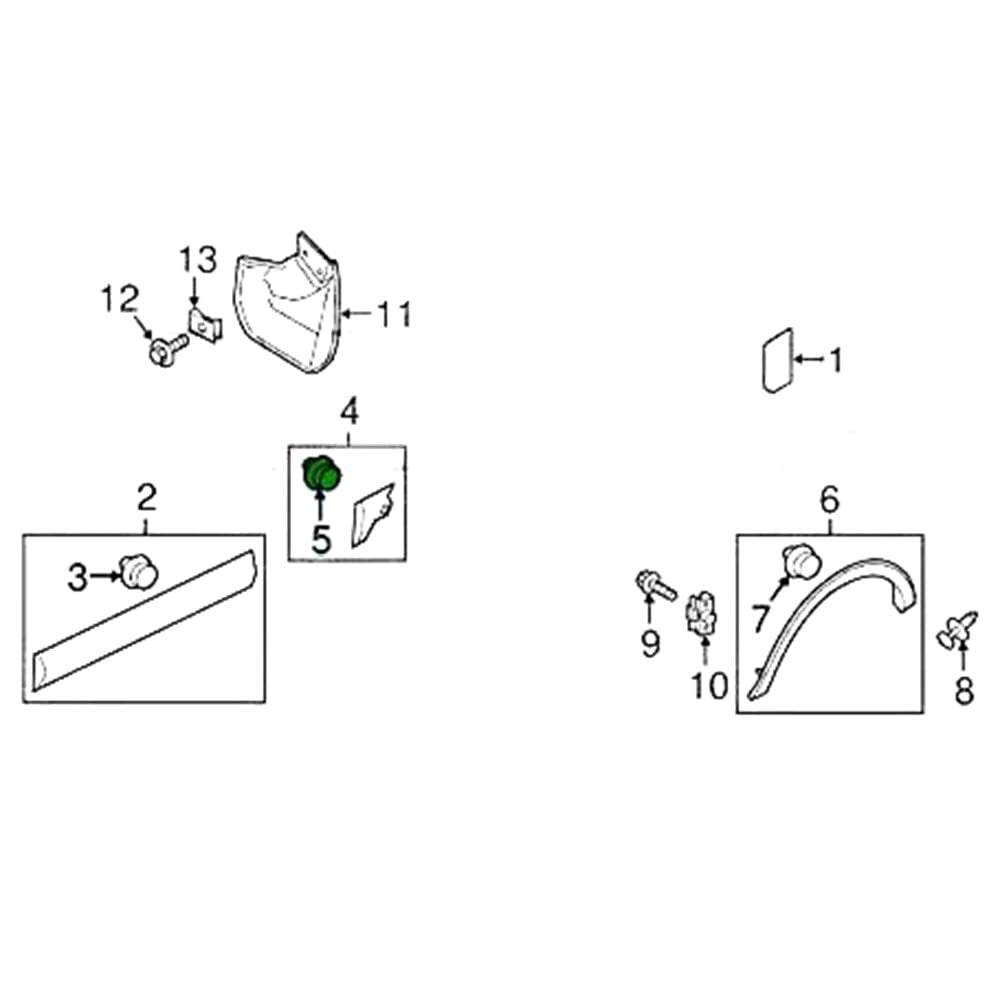 Transit Custom Trim Panel Clips Door Moulding Body Fixing Clips FORD W716507S30013