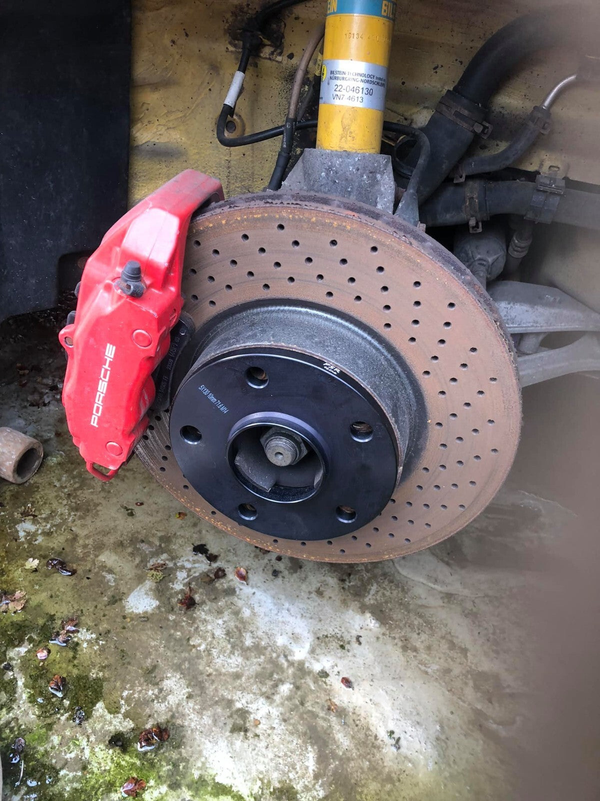 Porsche Wheel Spacers 15mm Set Of 4 in Silver 5x130 PSR9Line14