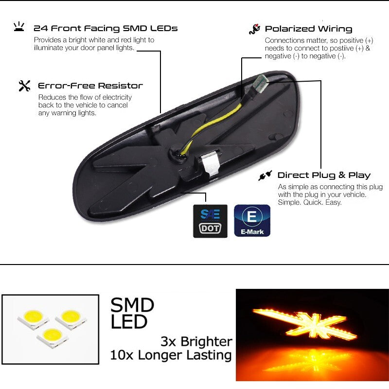 LED Dynamic Side Repeater Amber Indicators MINI F56 2014 Onwards F Series2