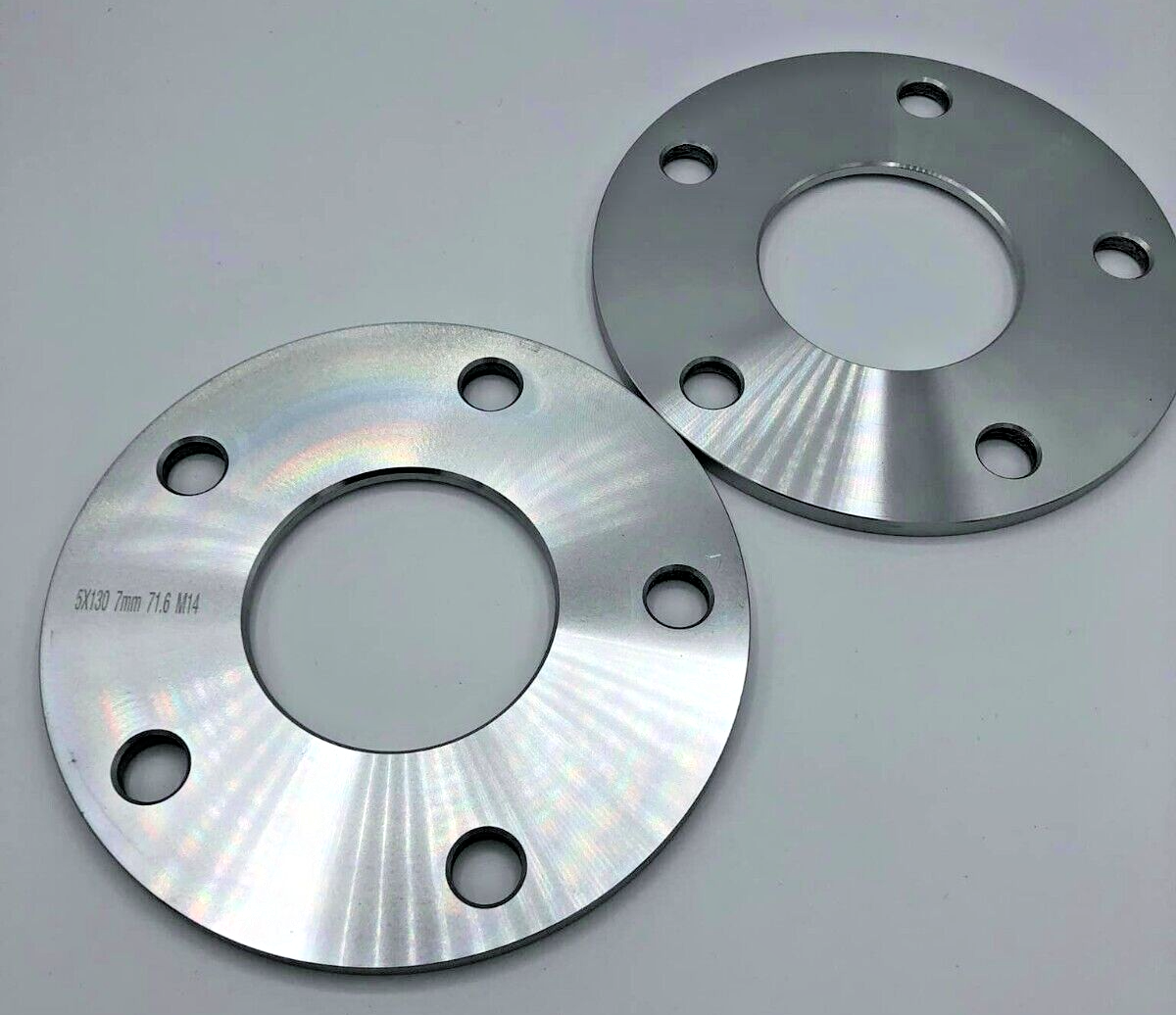 Porsche Wheel Spacers 7mm Set Of 4 in Silver 5x130 PSR9Line12