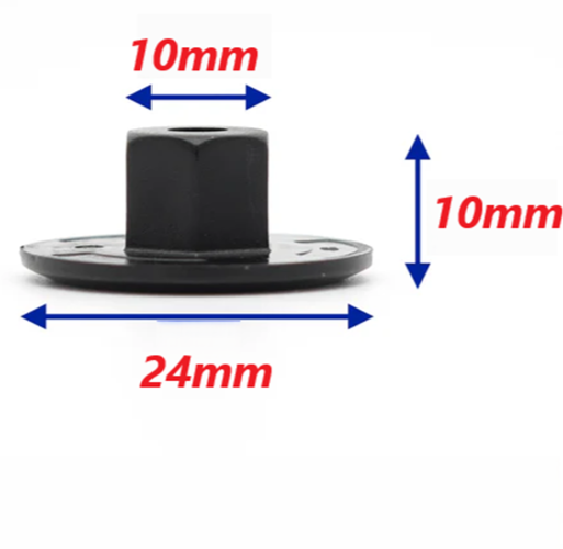 10mm Hex Head Plastic Flanged Nut. x15 pcs Arch Liner &  Splash Guard, Underbody1