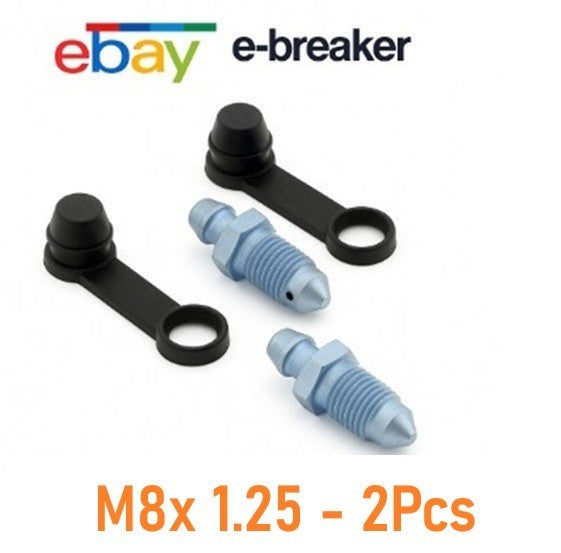 M8x1.25 Brake Caliper Bleed Screws x2 with Cap fits Yamaha Kawasaki Honda Suzuki0