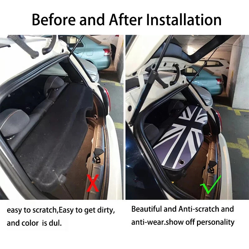 Parcel Shelf Leather Pad CHECK DESIGN For Mini R56 R60 2006 - 201311