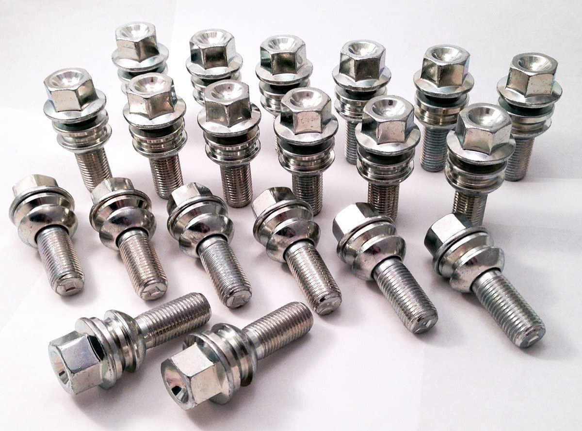 PORSCHE 12mm Wheel Spacers 5x130 With Extended O.E Bolts Precision Fit in Silver15