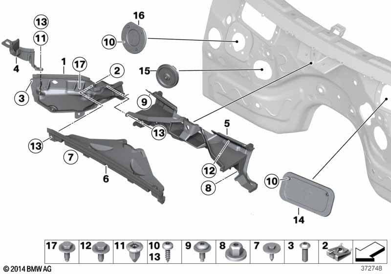 MINI Insulated Gromet for Trim Panel Fixing Secure Bodywork Fastener Clip 10 Pcs13