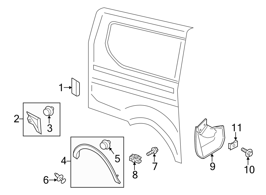 Ford Transit Custom Trim Panel Clips Door Moulding Body Fixing 5255437 x152