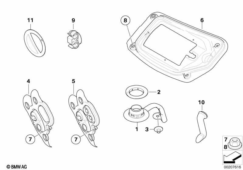 BMW Large Clip Nut Washer Under Tray Splash Guard Trim Panel Fastener - Set 20pc13