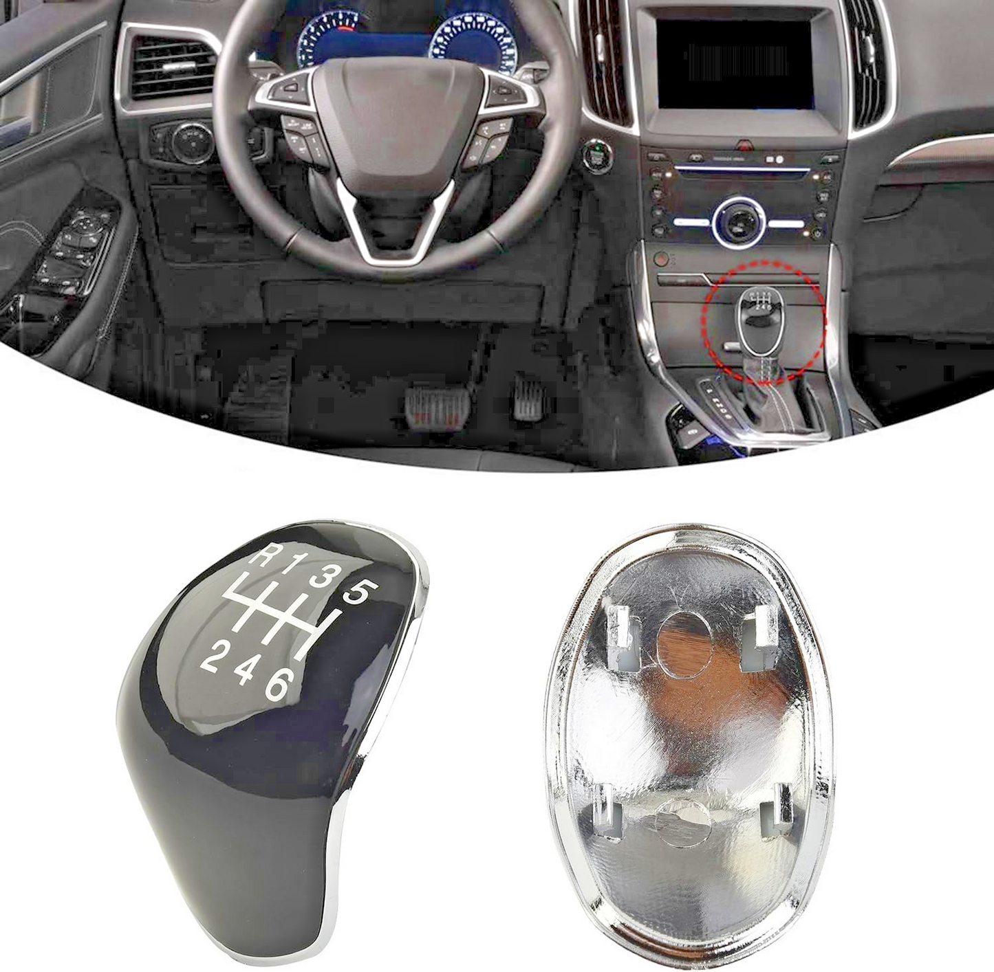 6 Speed Manual Gear Stick Shift Knob Cap # Ford Transit Custom Focus Kuga Mondeo12