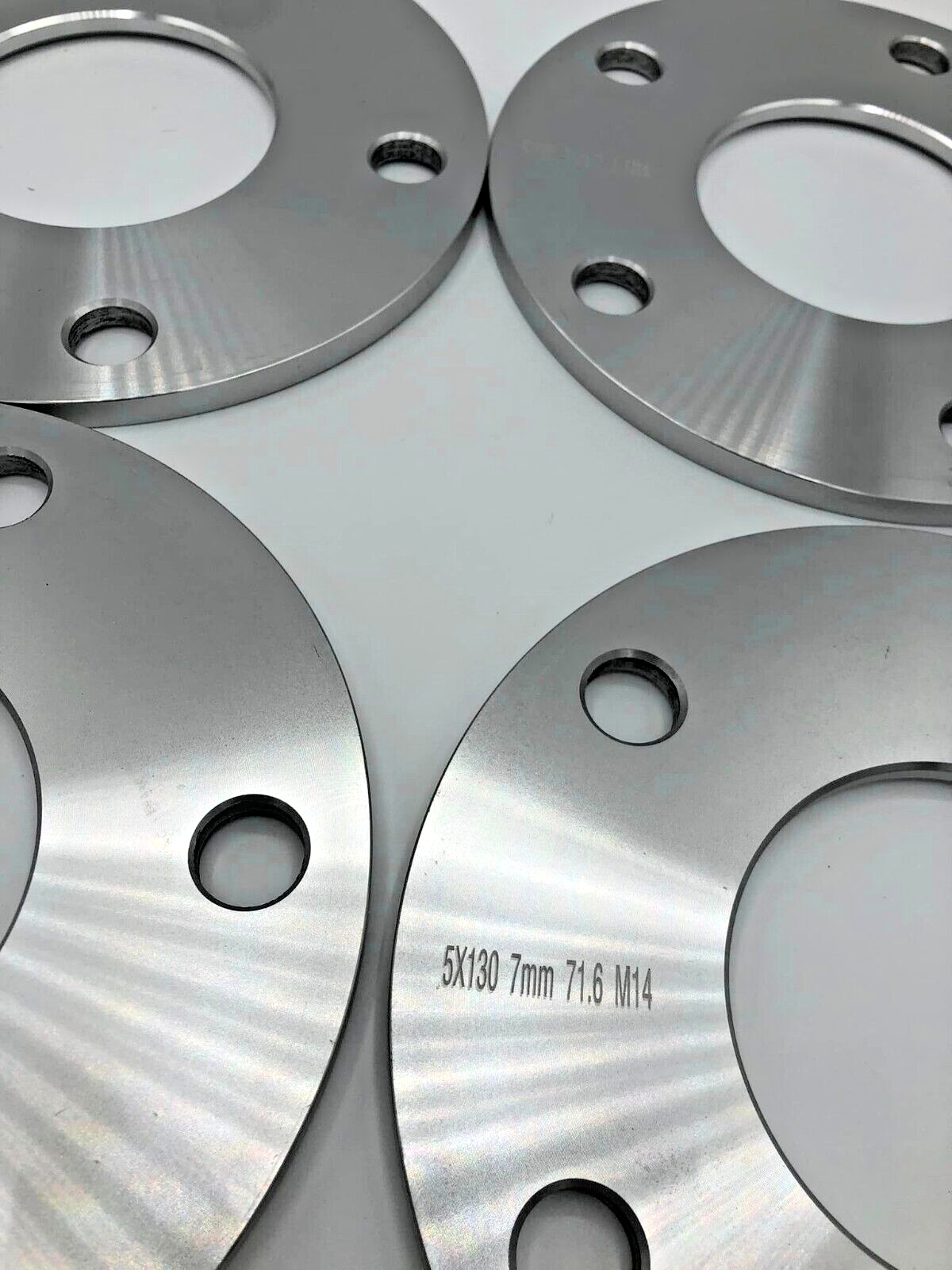 Porsche Wheel Spacers 7mm + Extended AF Bolts Set Of 4 in Silver 5x130 PSR9Line9