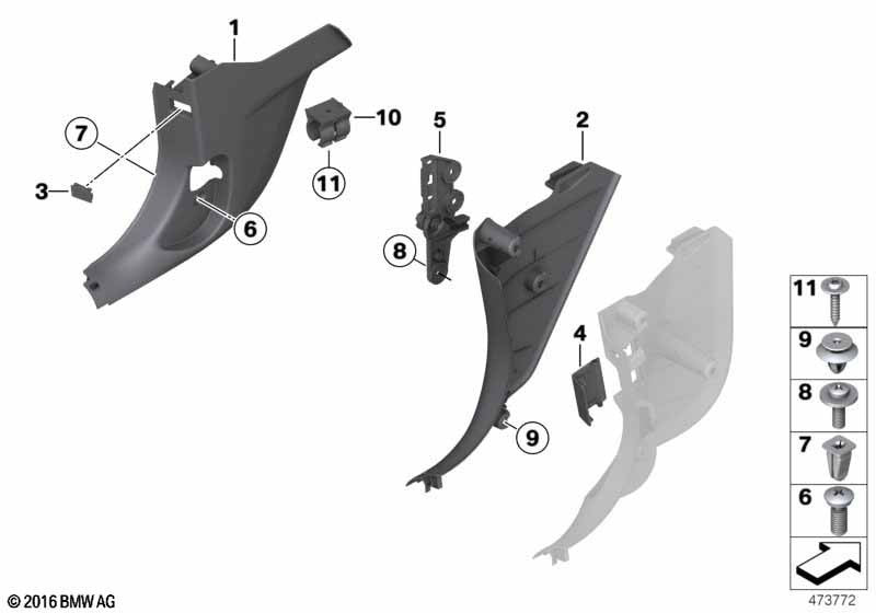BMW Screw Grommet Trim Panel Mounting Clip Fastener Fits 1975-2025 Cars - #  x2010