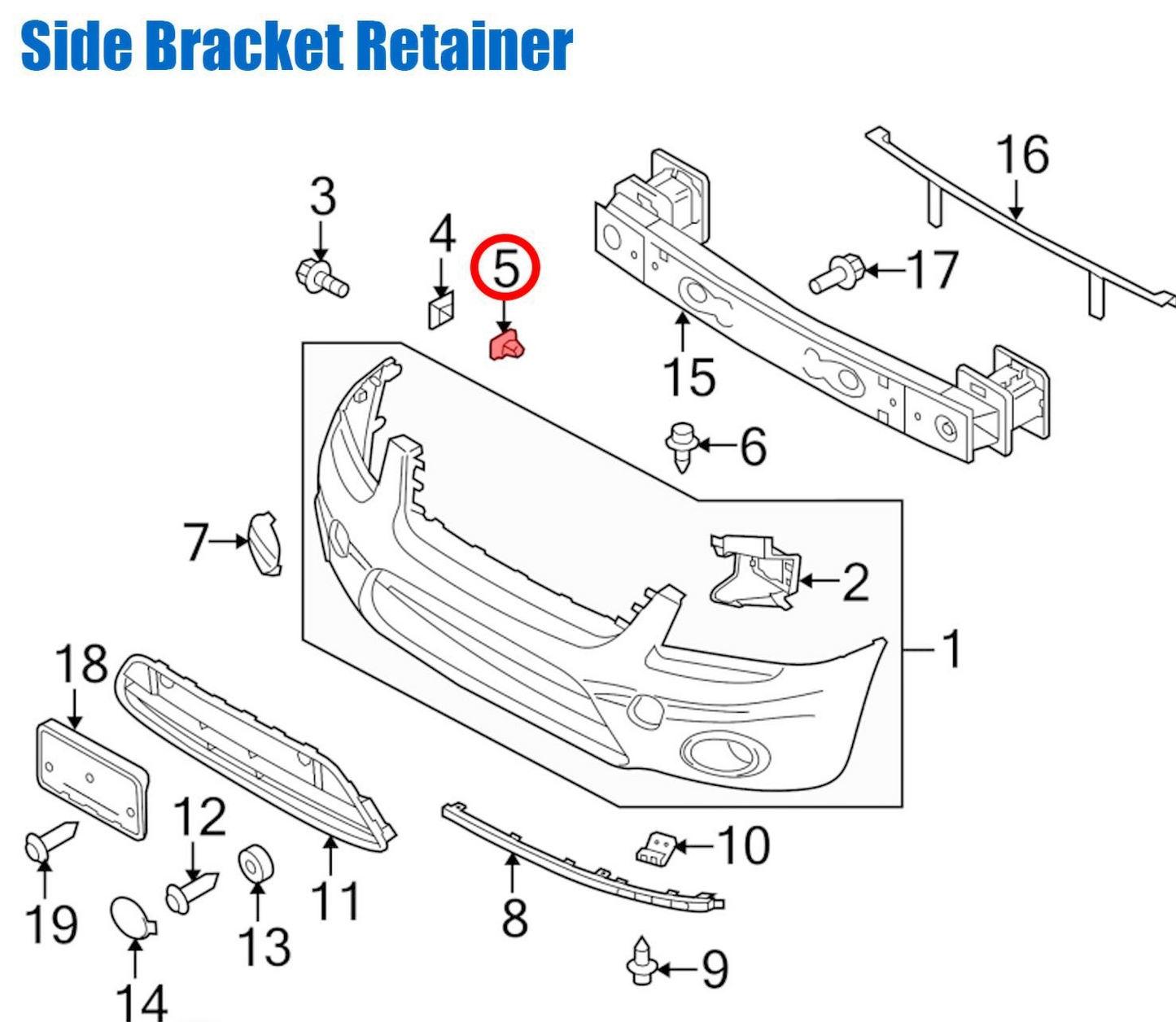 FORD Transit Connect Wheel Arch Molding Trim Panel Clip & Front Console  - # x5.9