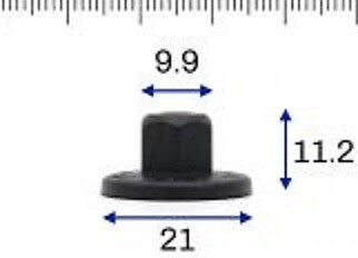 V.A.G Splashguard Mounting Clip 10mm Plastic Nut Unthreaded Body Trim - x10 Pack3