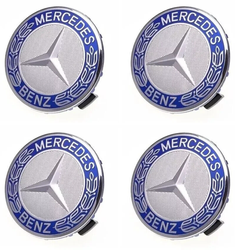 4x Mercedes Alloy Wheel Centre Hub Caps 75mm A B C E S M Class ML CLA0