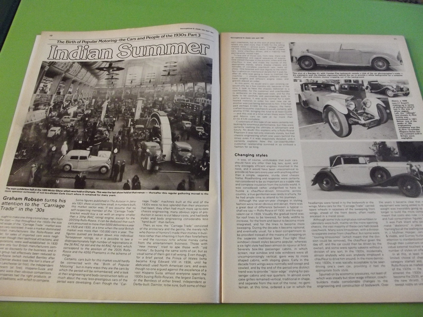 THOROUGHBRED AND CLASSIC CARS MAGAZINE APRIL 1981 #C42