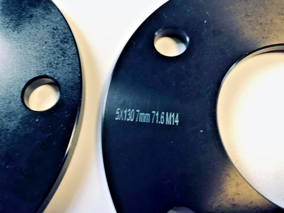 Porsche Wheel Spacers 7mm Set Of 2 in Black 5x130 PSR9Line1