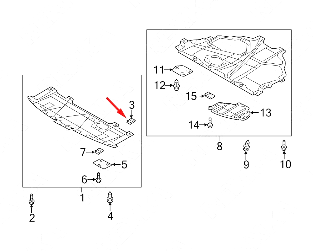 MERCEDES C-Clip M6 Spire Nut Under Body Weather Sheild Trim Panel Galvanised -1511
