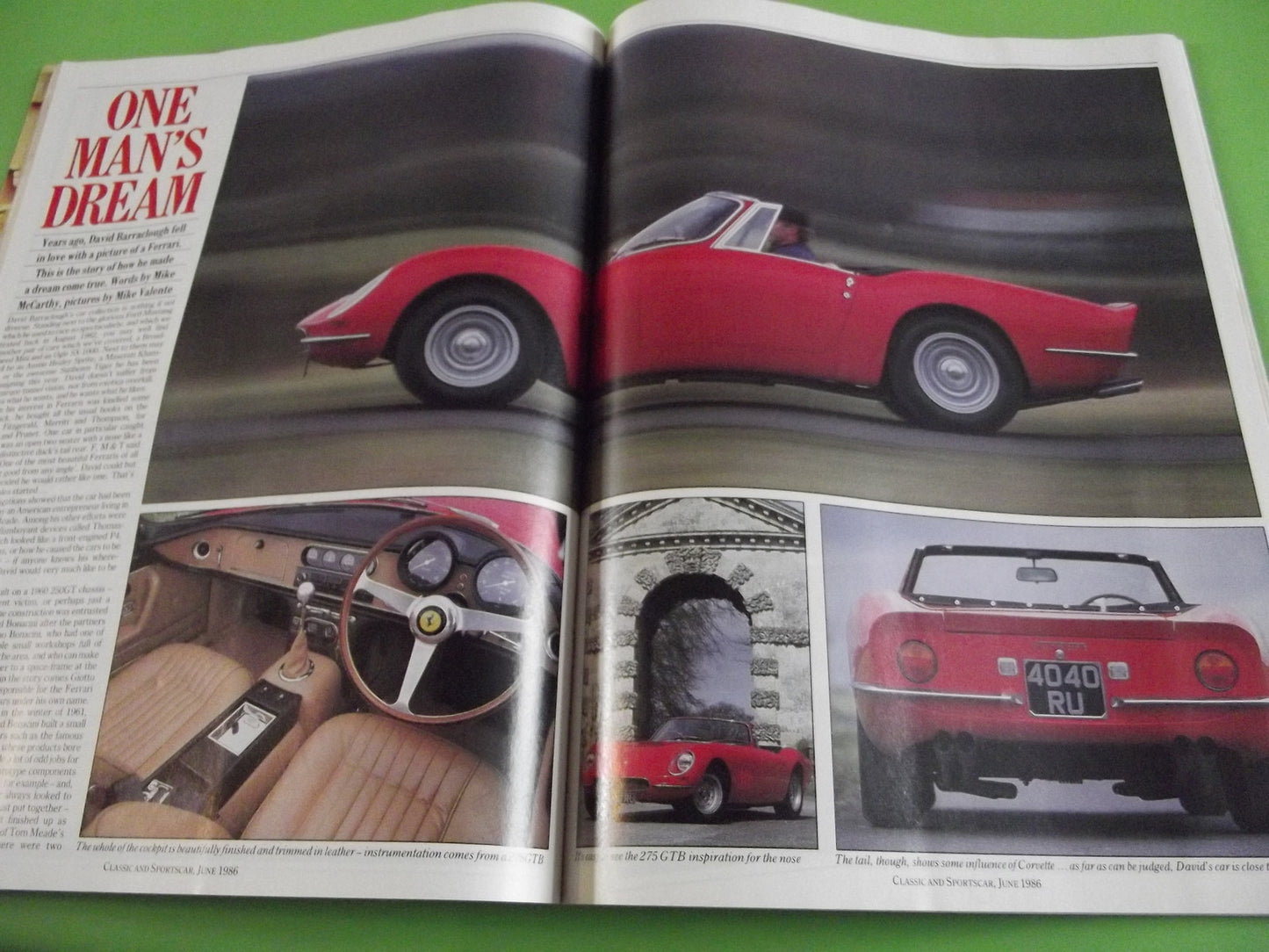CLASSIC AND SPORTSCAR MAGAZINE JUNE 1986 #c12