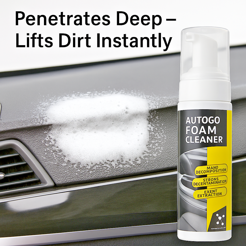 Deep Cleaning Foam Spray for Car Leather & Fabric – AUTOGO-Pro Lemon Fresh 100ml7