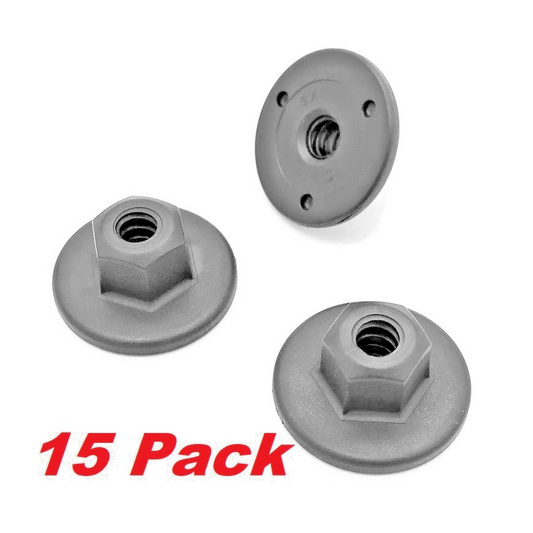 Car Arch Liner Splash Shield 10mm Hex Plastic Flanged Nut Pack of 15 Fastenings.0