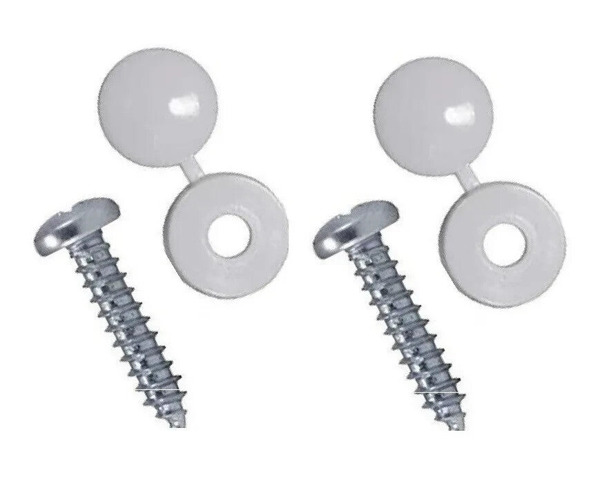 Number Plate Fixing Screws & Caps Kit White Yellow Black For UK Cars Vans Trucks13