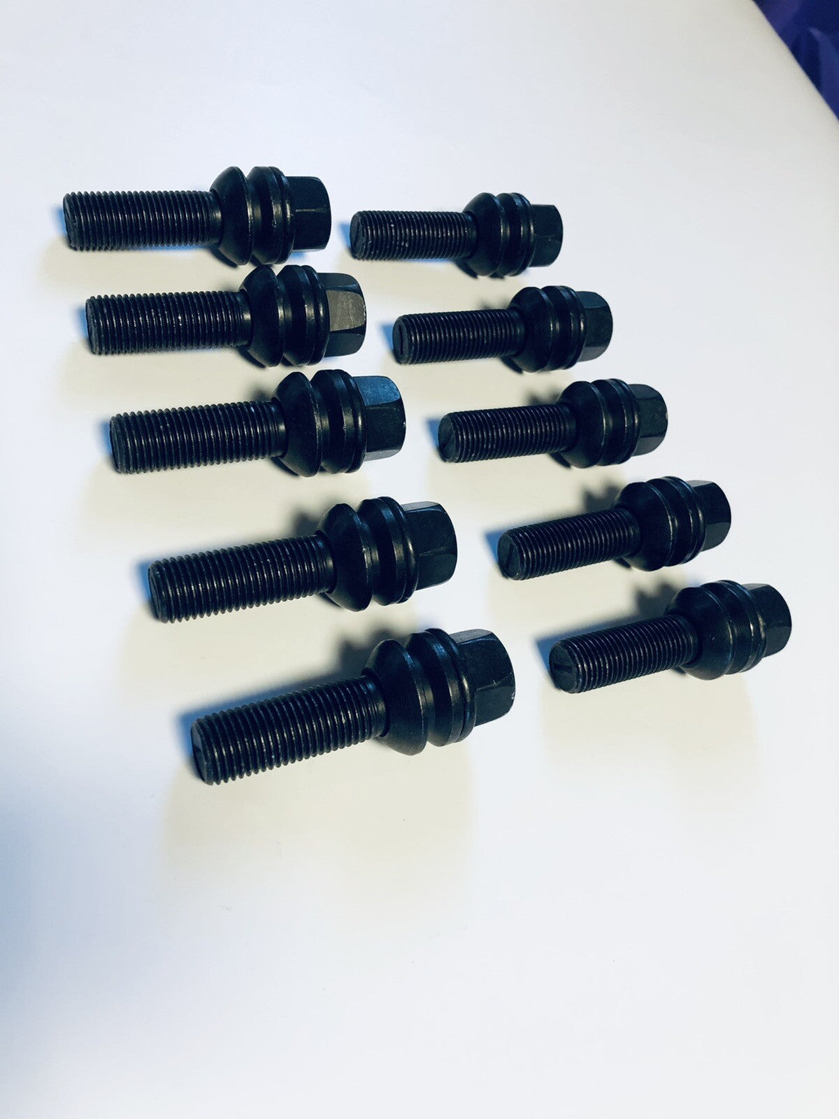 Extended PORSCHE O.E Type Wheel Bolts Floating Collar Black 48mm PSR9Line x20pcs2