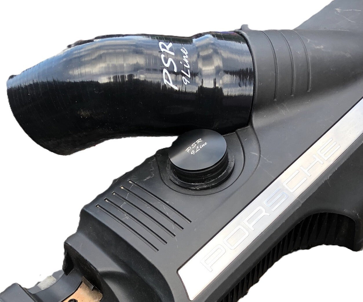 Porsche 997 Air Box Resonator Bypass Modification Plug & Black Induction Pipe10