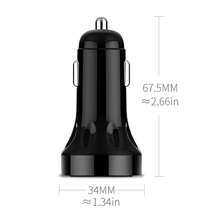 Car USB Twin Charging Point with LED Battery Voltage display Fast Charge Amber2