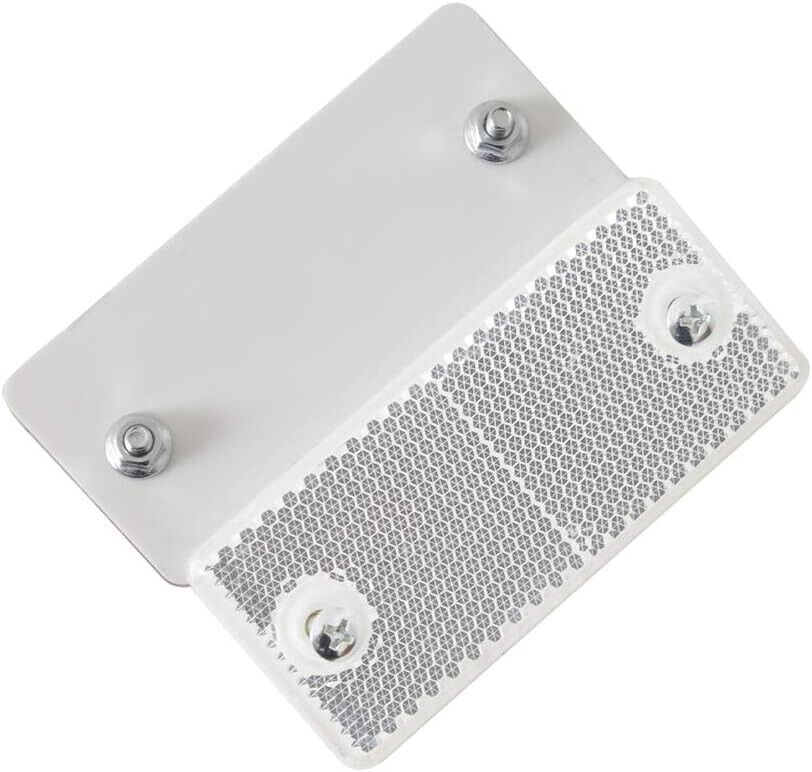 High-Quality 2x White E-Approved Rectangular Reflectors Trailers Caravans5