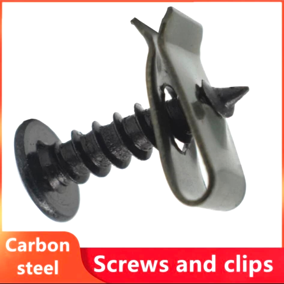 Car Undertray Fixing Kit Coated U Clip & Self Tapping M4x20 Screws 10 Sets = 20p6