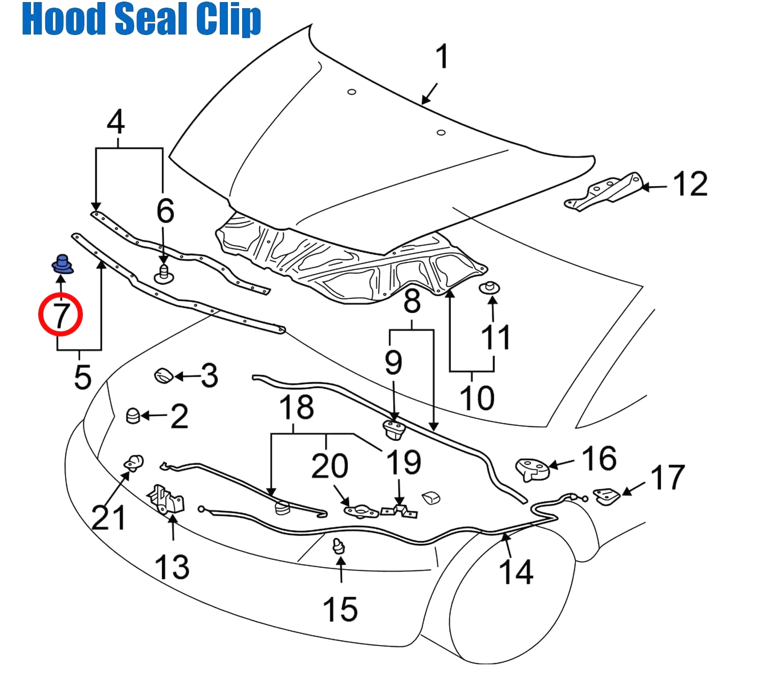 Mitsubishi Weatherstrip Rubber Seal Retaining Trim Clip Brown MU481027 Pack 20pc2
