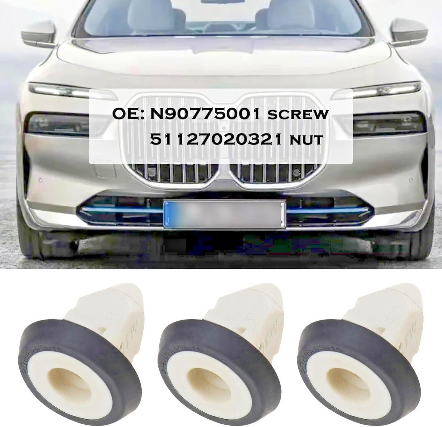 SEAT & SKODA Bodywork Trim and Number Plate Fixing Push Fit Grommet VAG x10 Pcs5