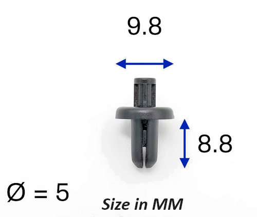 Motorbike Fairing Panel 5mm Plastic Rivet Trim Fix Clips x10 Honda Yamaha Suzuki1