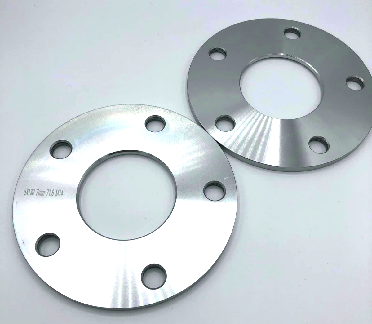 PORSCHE 7mm Wheel Spacers 5x130 With Extended AM Bolts  Precision Fit in Silver14