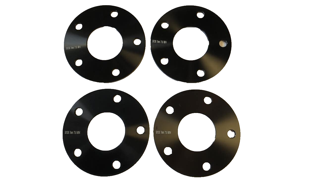 Porsche Wheel Spacers 7mm Set Of 4 in Black 5x130 PSR9Line18