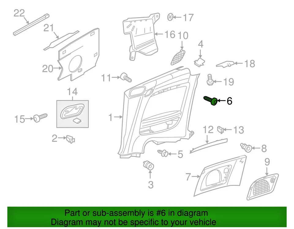 SKODA  Torx Bolt M6x30mm N90969901 - Fits VAG VW Audi Seat Skoda Bentley Pack 209