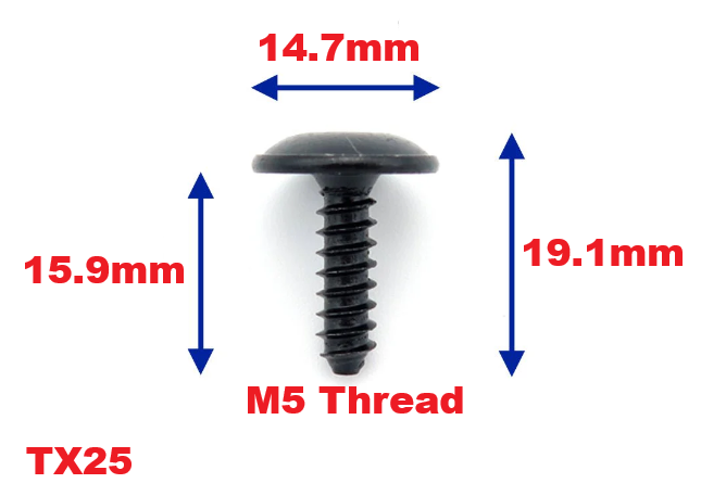 SEAT Wheel Arch Inner Liner Splash Guard Self Tapping Torx Screw # N90775001 x150