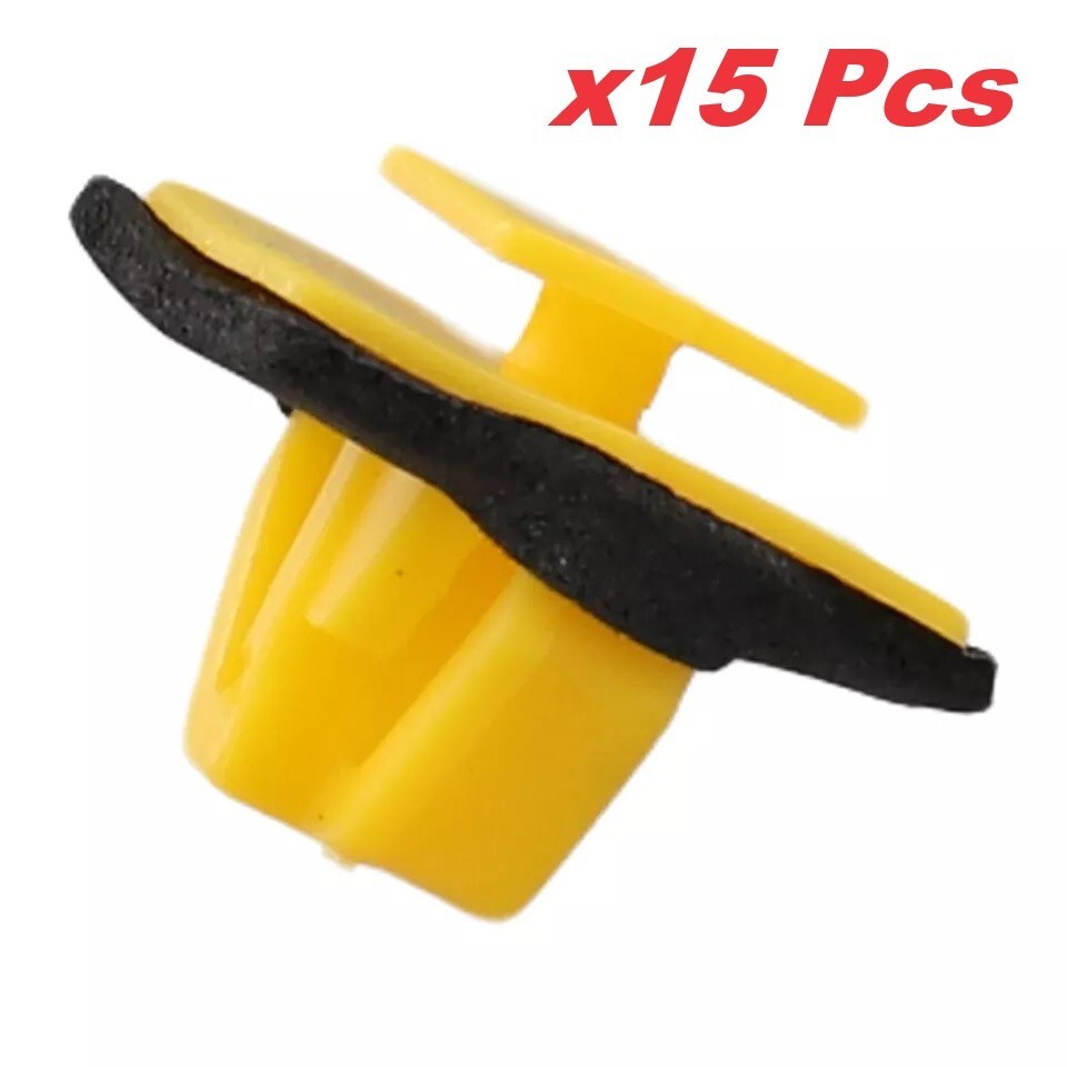 Kia Hyundai Exterior Body Side Moulding Trim Skirt Cover Clip Yellow X15 Pcs0