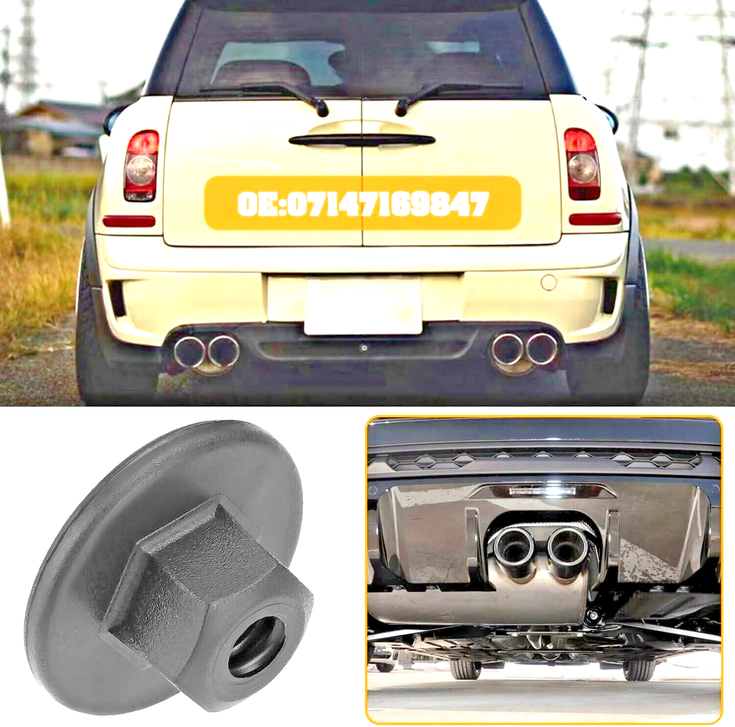 MINI 10mm Hex Head Threaded Plastic Nut Undertray wheel Arch x5 O.E 7169847 F569