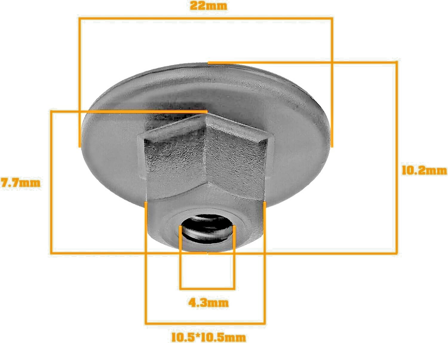 AUDI Hex Head Threaded Plastic Nut 10mm Undertray wheel Arch Clip x10  8E08252651